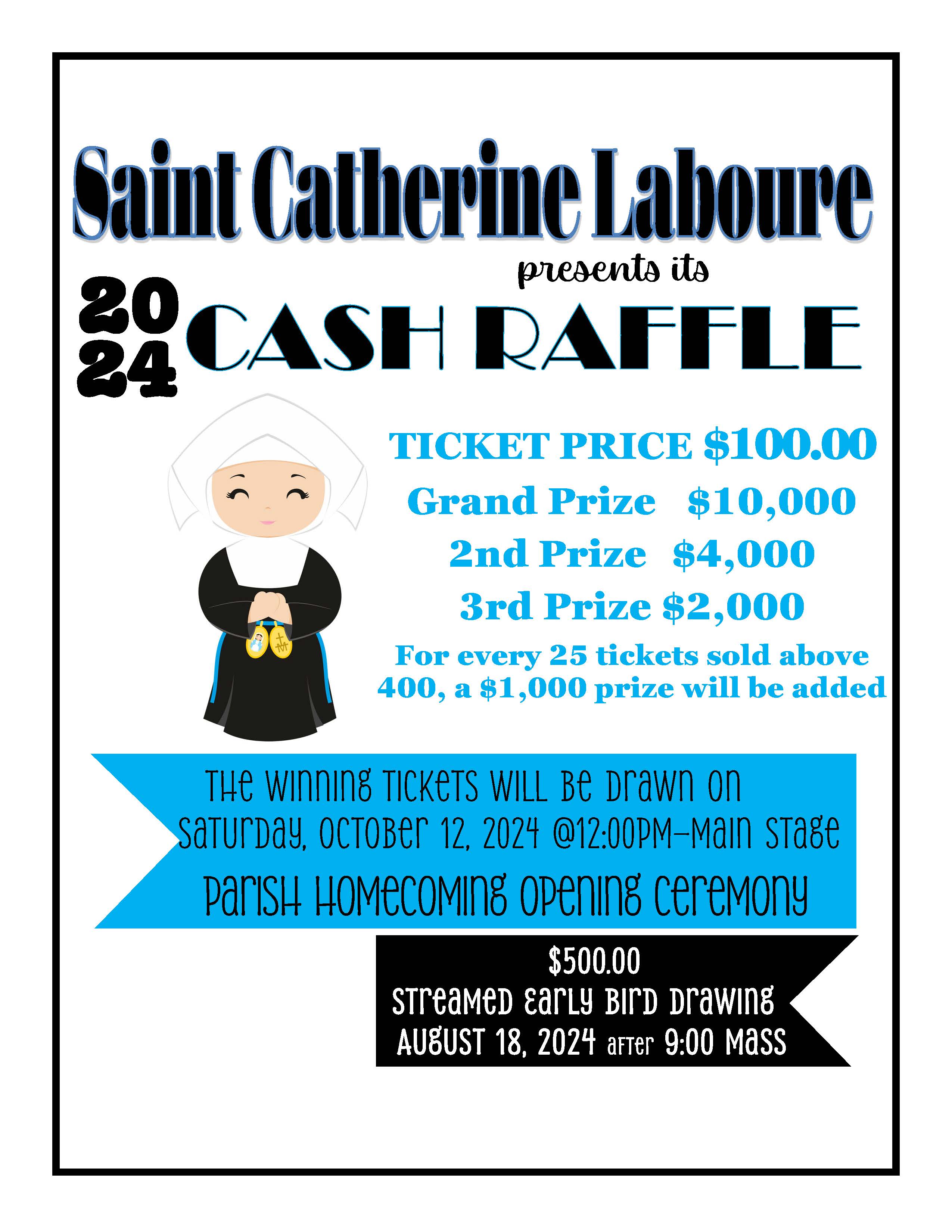 Purchase now - ANNUAL SCL CASH RAFFLE 2024 > St. Catherine Laboure ...