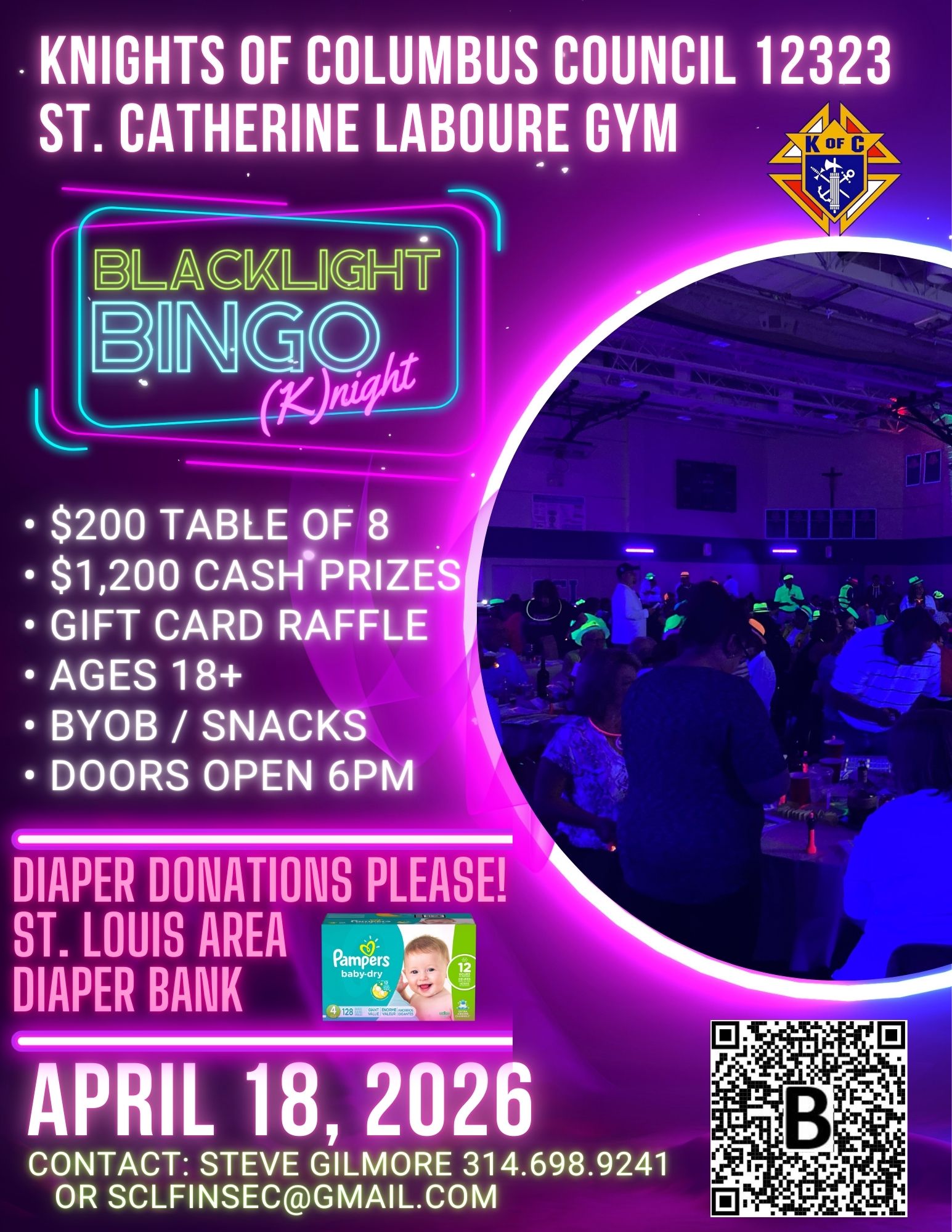 Black Light Bingo - April 2026 > St. Catherine Laboure Catholic Church