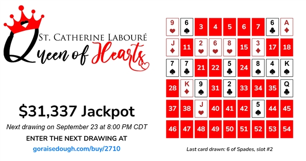 QUEEN OF HEARTS is at $31, 337 - Get your ticket today