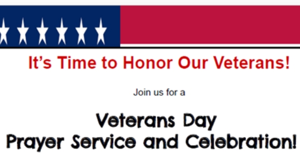 JOIN US FOR A VETERANS' CELEBRATION