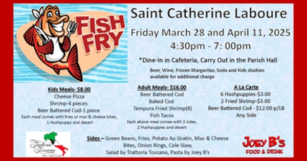 Next SCL Fish Fry - March 28th