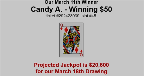 Queen of Hearts Jackpot over $20,000 and growing 