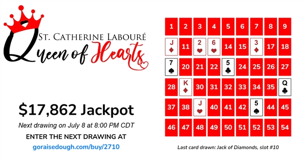 QUEEN OF HEARTS DRAWING TUESDAYS AT 8PM