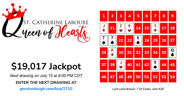 QUEEN OF HEARTS DRAWING TUESDAYS AT 8PM