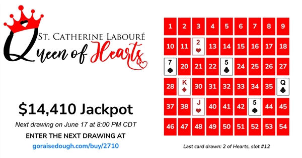 QUEEN OF HEARTS DRAWING TUESDAYS AT 8PM