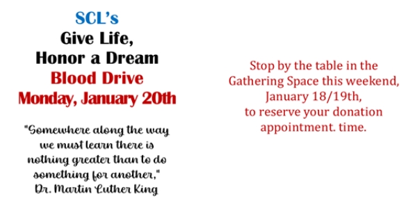 Winter Blood Drive - Monday, January 20