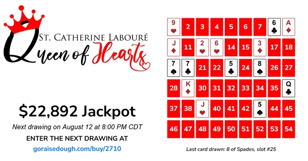 QUEEN OF HEARTS IS UP TO $22,892