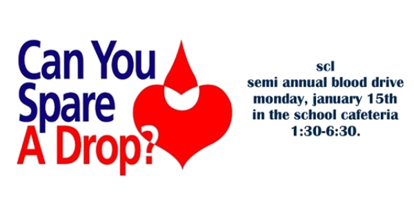 BLOOD DRIVE - MONDAY, JANUARY 15